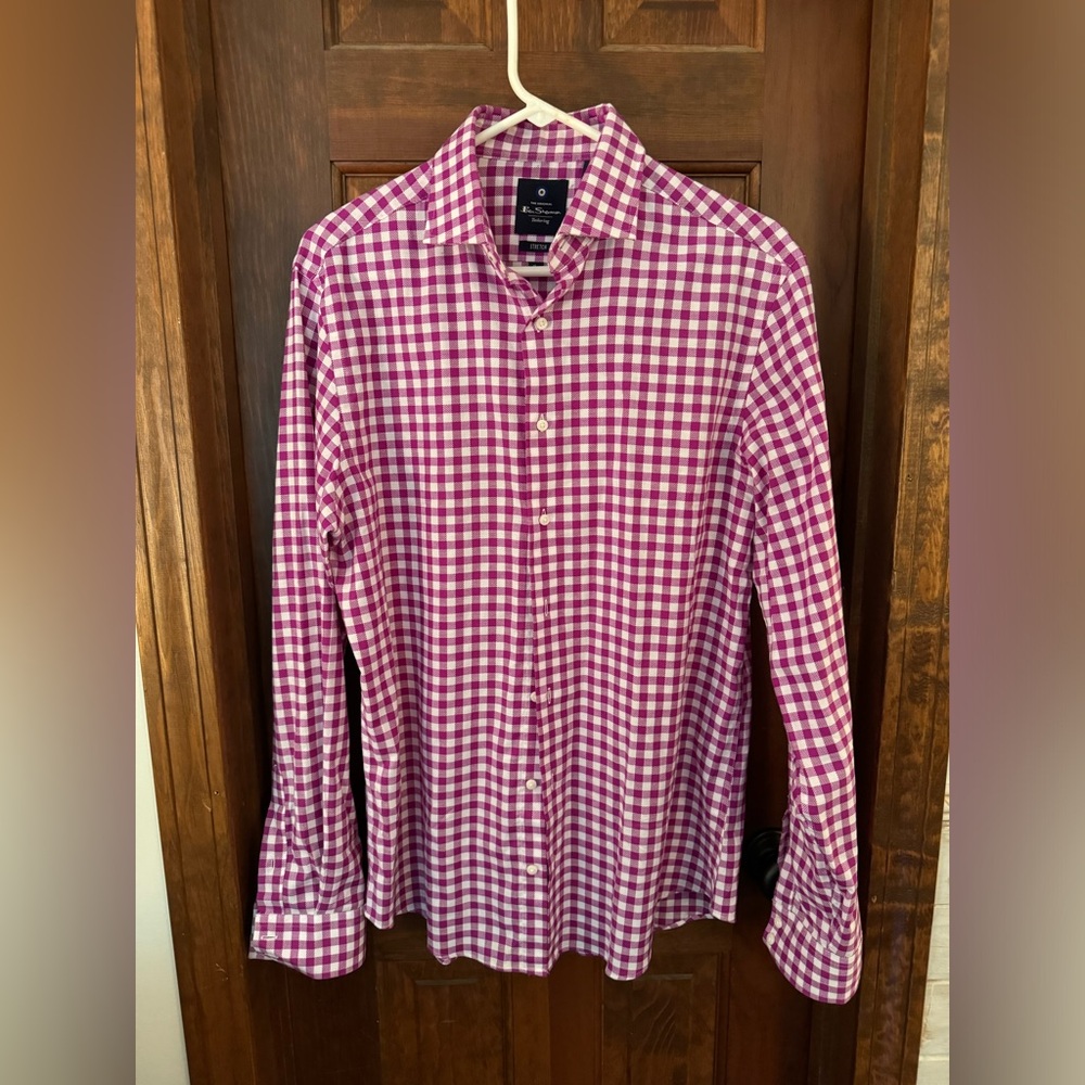 Ben Sherman purple gingham dress shirt
